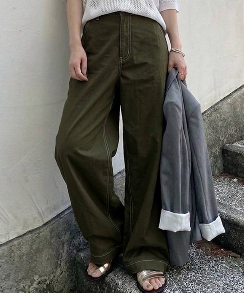 antiqua（アンティカ） ワイドパンツ ジーンズ デニム デニムパンツ 綿