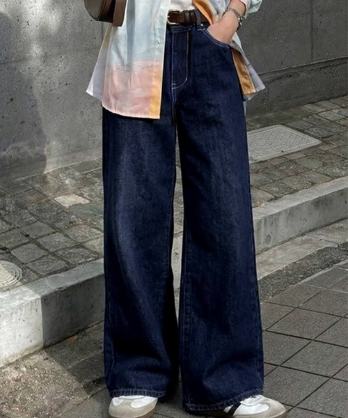 antiqua（アンティカ） ワイドパンツ ジーンズ デニム デニムパンツ 綿