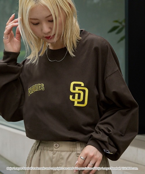 MLB tシャツ MLB/メジャーリーグベースボール 別注 ワッペン刺繍