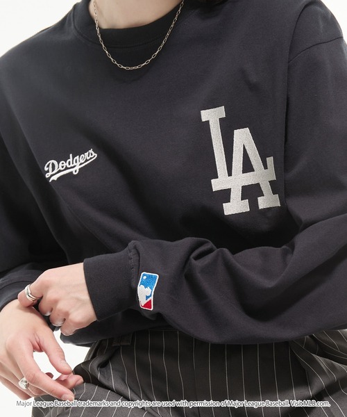 MLB tシャツ MLB/メジャーリーグベースボール 別注 ワッペン刺繍