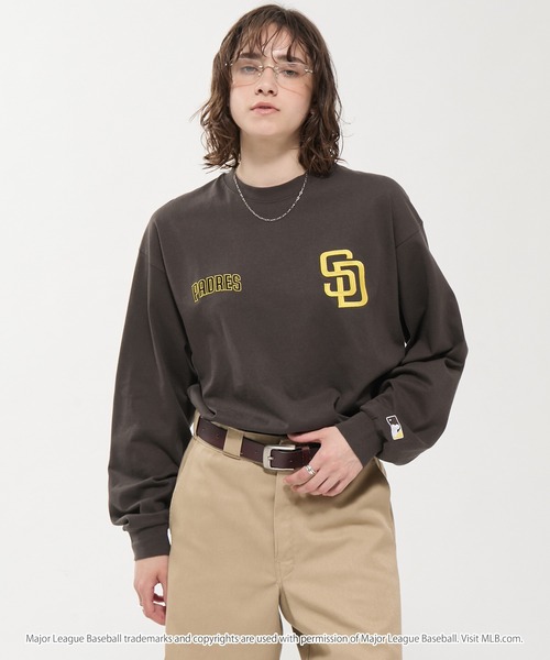 MLB tシャツ MLB/メジャーリーグベースボール 別注 ワッペン刺繍