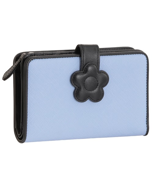 MARY QUANT 二つ折り財布 デイジーパッチスナップLウォレット ブラック デイジーパッチスナップ2 Lウォレット（財布）｜MARY QUANT（マリー