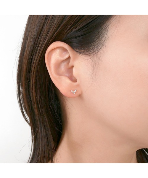 ピアス K18PG ダイヤモンド ピアス レディース : 72929296 : ZOZOTOWN 