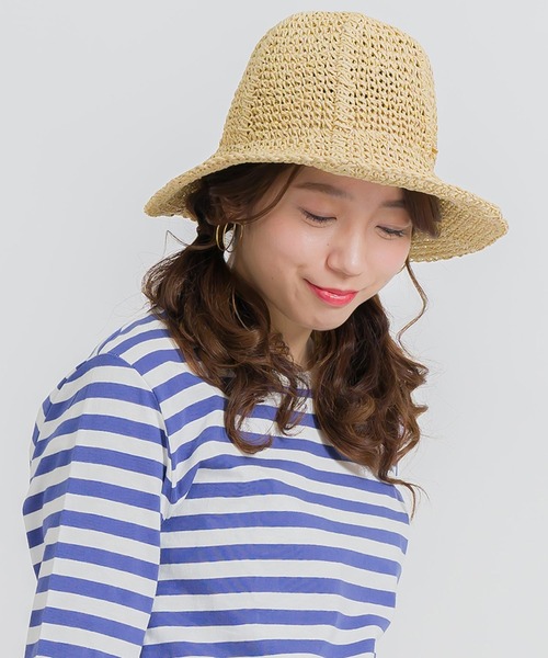 ★美品　ワンダフルワールド　ピコフリル　帽子　こげ茶 FUNALIVE 帽子 ハット PAGE ONE ペーパーアソートハット