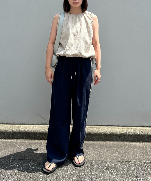 feepur スラックス パンツ サイドラインイージーパンツ