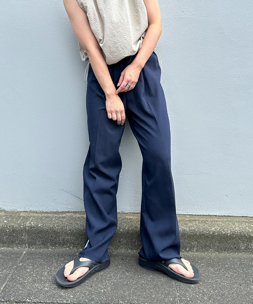 ✨XL✨サイドロゴスリムパンツ 大きいサイズ ネイビー ブリーフィング 長ズボン brg243m71_1.jpg