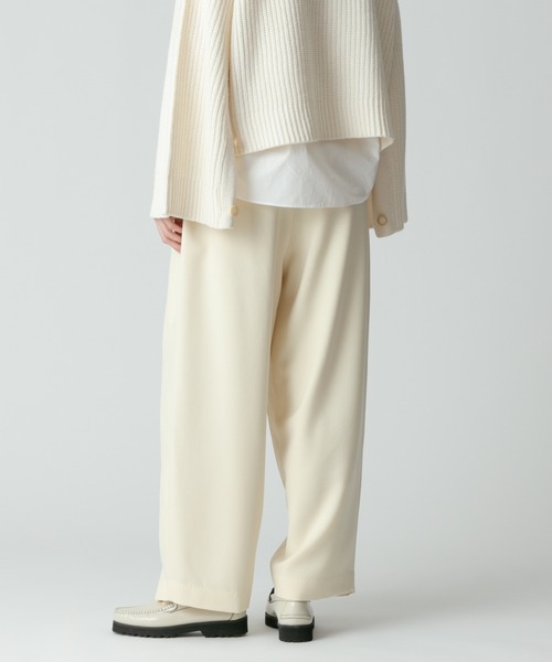 allureville ギャバ2タックパンツ ベージュ allureville｜ギャバ2タックパンツ | Rakuten Fashion(楽天