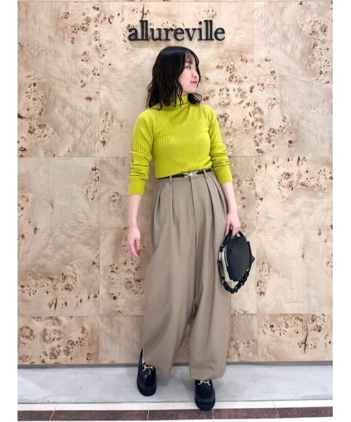 allureville パンツ ギャバ2タックパンツ レディース : ZOZOTOWN