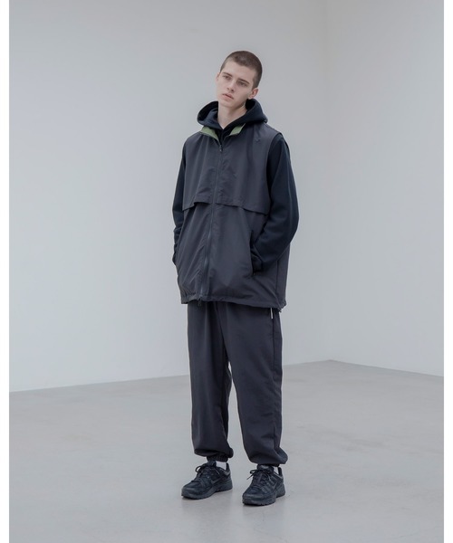 ダウンベスト UNIFORM EXPERIMENT 19AW Padded Vest-Gr/4 uniform experiment ベスト ジレ SUPPLEX REVERSIBLE STAND COLLAR