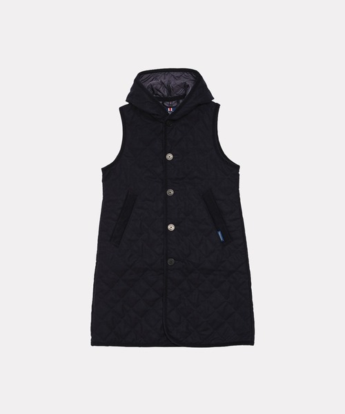 ベスト レディース Lavenham Exclusive - Wool Longline Barton Womens / ウール ロングライン バート｜zozo｜02