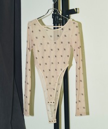 violetta モノグラム柄シアーボディスーツ VIOLETTA モノグラム柄シアーボディスーツ レディース