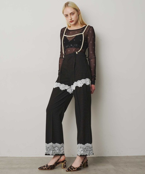 violetta モノグラム柄シアーボディスーツ VIOLETTA（ヴィオレッタ）の「モノグラム柄シアーボディスーツ