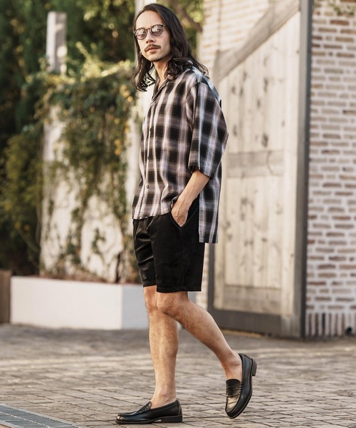 CAMBIO（カンビオ） パンツ mp11977- Stretch Random Stripe Short