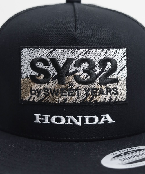 SY32 キャップ 32ck キャップ 3D LOGO TRUKER MESH CAP BLACK SY32 by SWEET YEARS