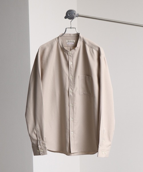 のりのりのり　　LINEN VOILE バンドカラー　リネン　シャツ のりのりのり様専用 LINEN VOILE バンドカラー リネン シャツ