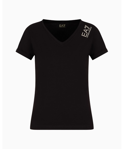 tシャツ 「エンポリオ アルマーニ EA7」Core Lady VネックTシャツ ストレッチコットン レディース undefined