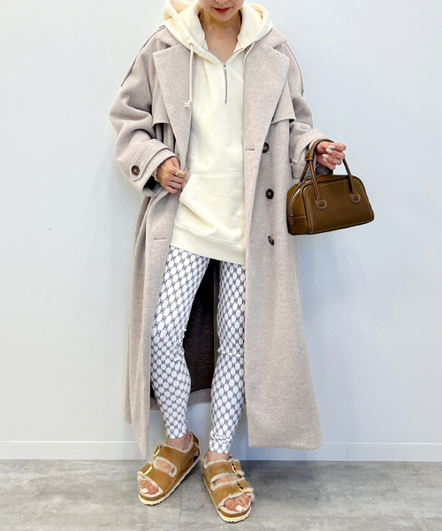 Spick&Span◆チェスターコート/ウール/ベージュ/無地 U by SPICK&SPAN」 チェスターコート 36 ベージュ レディース