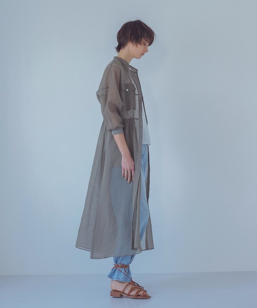DRESSLAVE ワンピース soft organdy dolman sleeve shirt dress(ソフト 