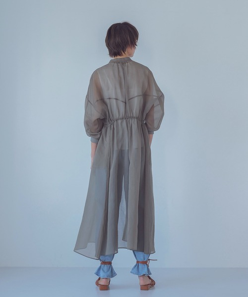 DRESSLAVE ワンピース soft organdy dolman sleeve shirt dress(ソフト 