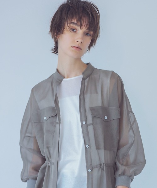 ワンピース soft organdy dolman sleeve shirt dress(ソフト 