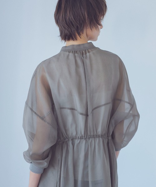 DRESSLAVE ワンピース soft organdy dolman sleeve shirt dress(ソフト 