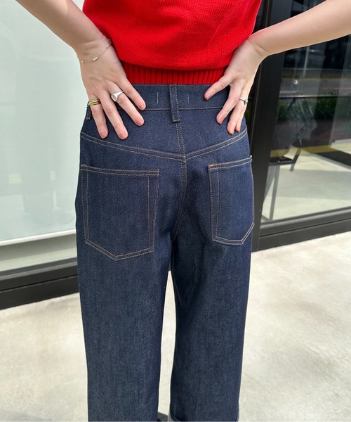CANAL JEAN ロールアップハイウエストデニムパンツ　Lサイズ ロールアップハイウエストデニムパンツ（デニムパンツ）｜CANAL