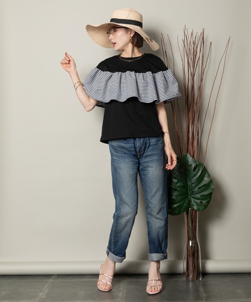 tシャツ ショルダーフリルTEE レディース : ZOZOTOWN Yahoo!店