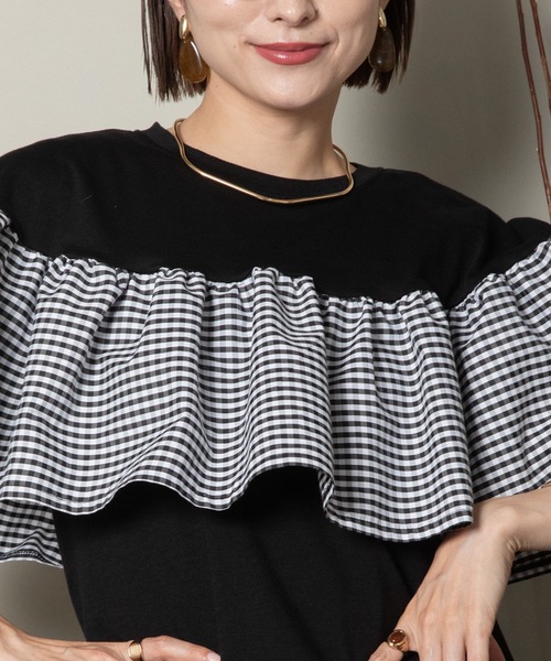 tシャツ タイダイショルダーフリルTシャツ レディース OSMOSIS｜タイダイショルダーフリルTシャツ | Rakuten Fashion