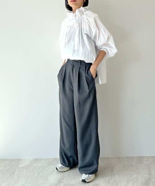 STELLA FISH スラックス パンツ Twill Tuck Wide Pants