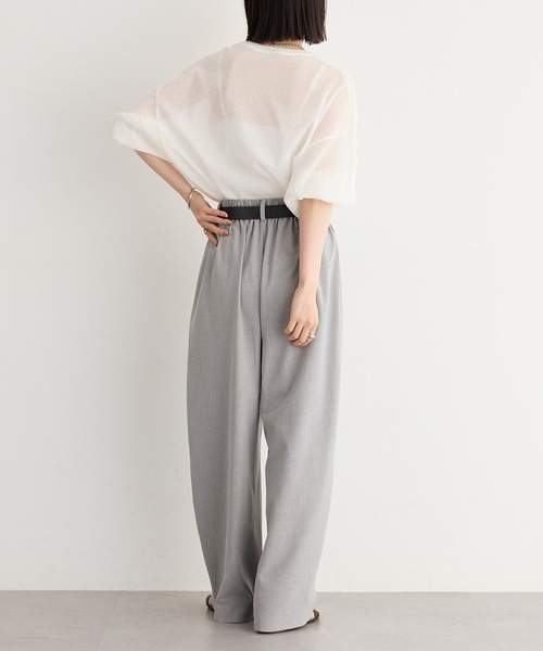 B6862■ダックス ゴルフ ドローコード ナイロン ストレート パンツ L レディース 吸水速乾 ワイドレッグドローストリングパンツ