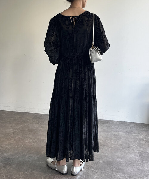 CPCM（シーピーシーエム） ワンピース フロッキープリントワンピース