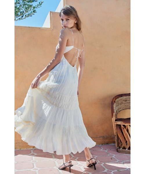 Estella.K ワンピース Haute Summer Dress シャーリングプリーツ