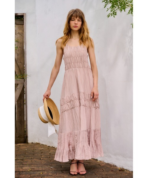 Estella.K ワンピース Haute Summer Dress シャーリングプリーツ