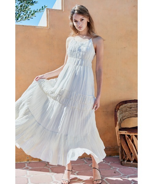Estella.K ワンピース Haute Summer Dress シャーリングプリーツ