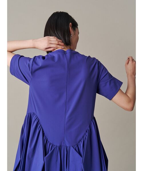 UN3D. ワンピース 36 青柄♡ UN3D.（アンスリード）の「タックワンピース（ワンピース）」 - WEAR