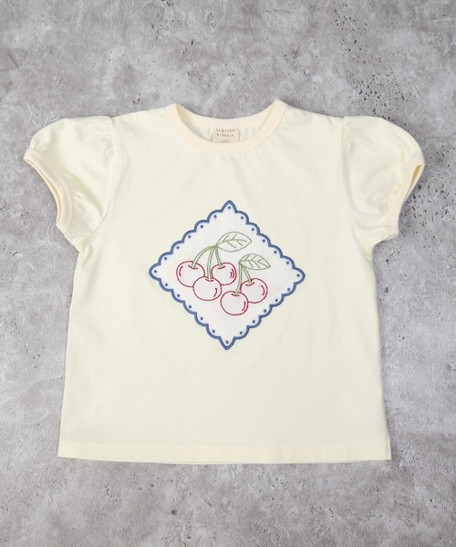 la poche biscuit（ラポシェビスキュイ） tシャツ さくらんぼTシャツ