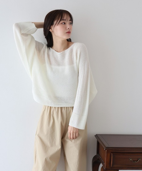 MADISONBLUE◆ニット・セーター(薄手)/XS/レーヨン/GRY/MB214-8007M// MADISONBLUE - MADISON BLUE マディソンブルー ウールシアー