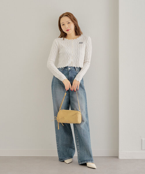 Chico カーディガン 「完売カラーWEB限定再販」スカラップクルー