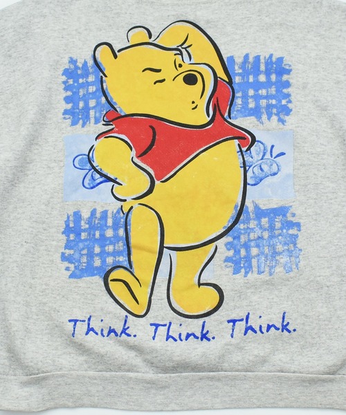 レディース 古着 90s Disney Pooh くまのプーさん 「Think」 スウェット トレーナー L 古着 レディース 古着 90s Disney Pooh くまのプーさん 「Think