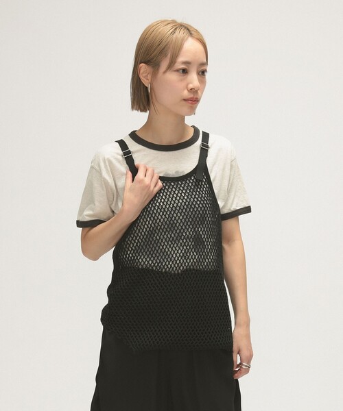 「BEAMS BOY」 「maturely」ノースリーブトップス FREE ベージュ レディース BEAMS BOY（ビームスボーイ）の「BEAMS BOY / パターン メッシュ