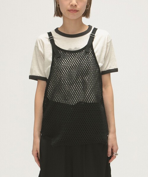 「BEAMS BOY」 ノースリーブニット ONE SIZE ブラック レディース BEAMS BOY（ビームスボーイ）の「BEAMS BOY / ナイロン タッサー