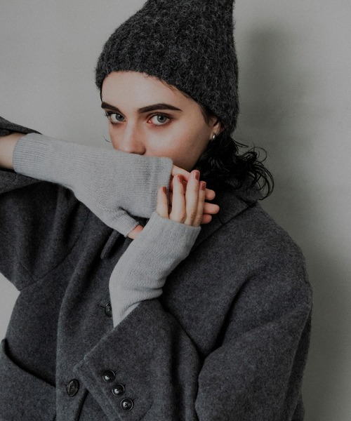 「William Brunton Hand Knits」 手袋 - ライトグレー レディース_画像3