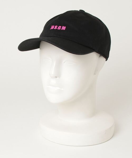 【新品タグ付】MSGM コットン100 ロゴキャップ ブラック ピンク PARKS TOKYO SELECT キャップ 帽子 「（What it isNt) ART BY