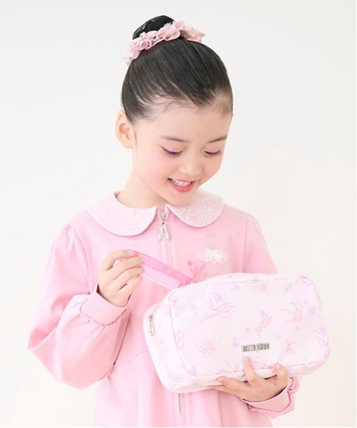 mezzo piano ポーチ 「バレエ」総柄ヘアメイクポーチ キッズ 子供