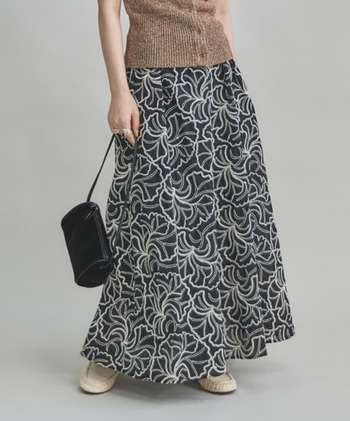 スカート maturely Viscose oneshoulder flare skirt MIRROR STOKE スカート 「ZOZO限定」VOLUME FLARE SKIRT