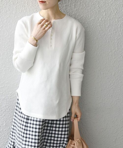 「SHIPS any」 長袖カットソー ONE SIZE ホワイト レディース SHIPS any 「SHIPS any」 長袖カットソー ONE SIZE ホワイト