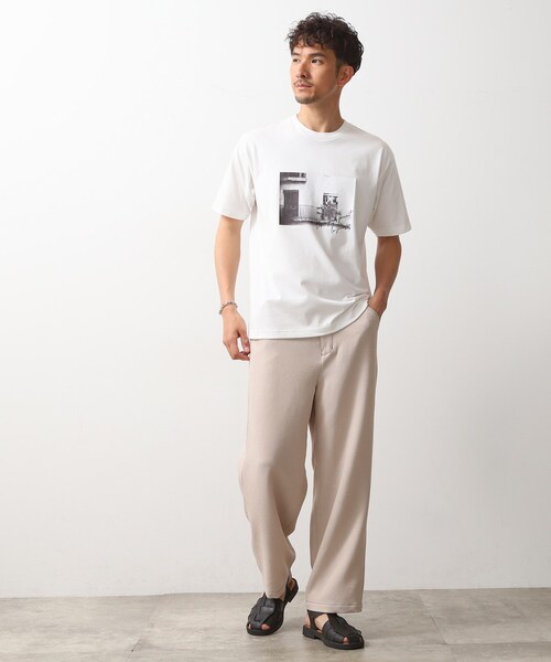 新品未使用　MACHATT フォトT photo Tシャツ ホワイト　マチャット フォトTシャツ(オリジナルボディ) / ホワイト ※30%OFF | ザ・モアイズユー