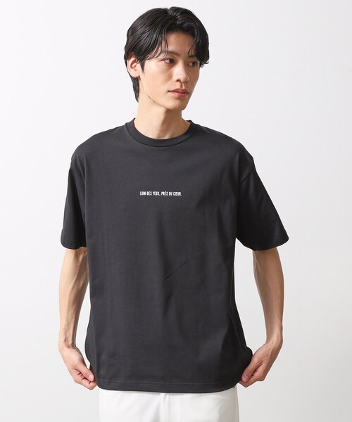 顔写真プリント 黒 Tシャツ THE SHOP TK tシャツ 「旅するTシャツ」フォトプリント 洗濯機OK