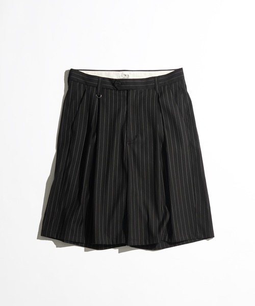 Exclusive cropped half slacks ハーフスラックス WETTEMPT スラックス 2TUCK WIDE HALF SLACKS / ツータック