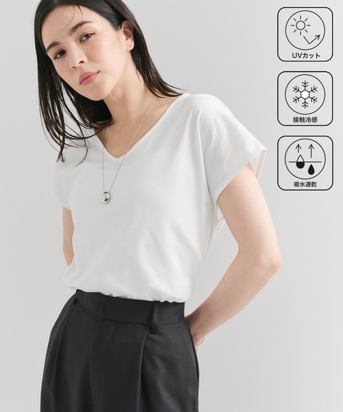 LE CERCLE par rope' tシャツ 半袖 「UVケア/接触冷感/吸水速乾」AIR